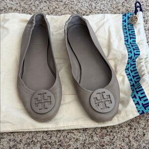 Tory Burch Taupe Ballet Flats